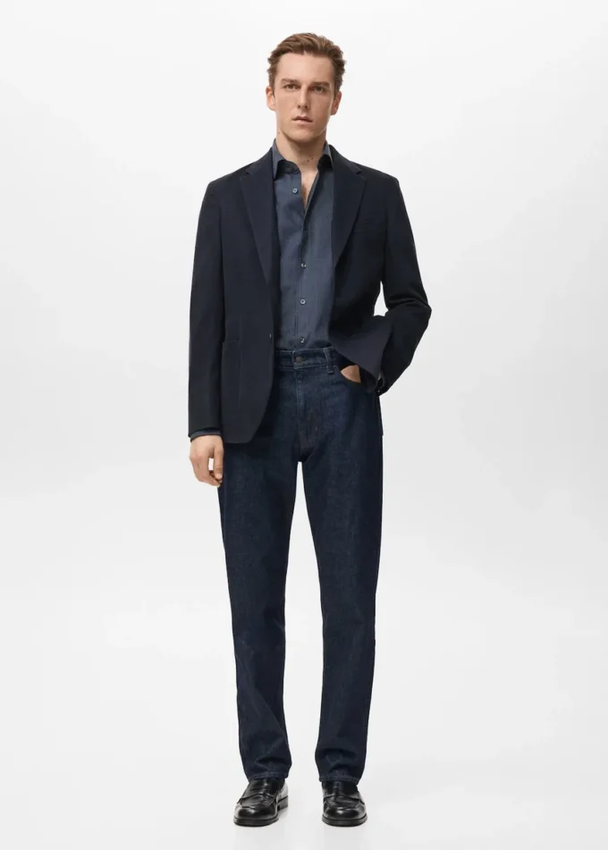 Blazer slim en coton