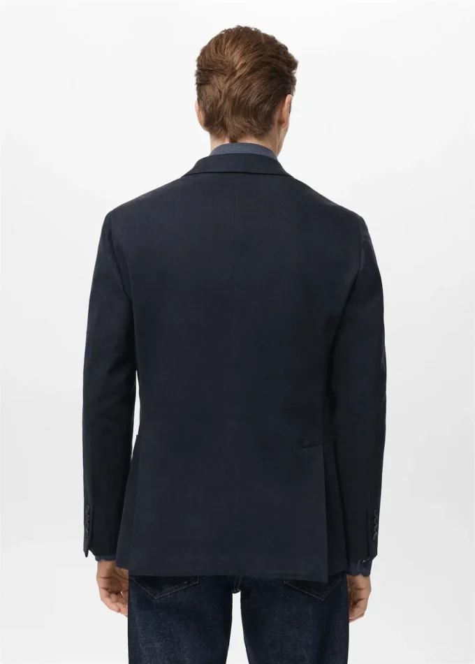 Blazer slim en coton
