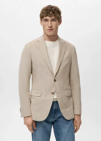 Blazer slim en coton Verner