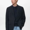 Blazer slim en coton Verner