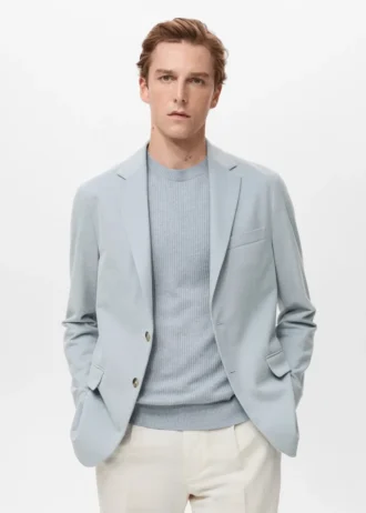 Blazer slim en coton Verner