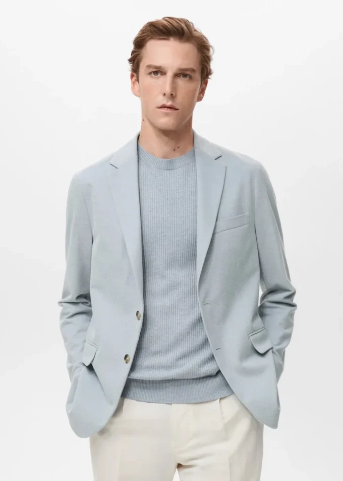 Blazer slim en coton Verner