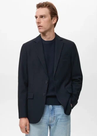 Blazer slim en coton Verner
