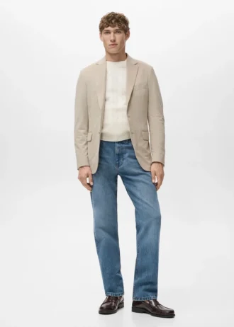 Blazer slim en coton Verner
