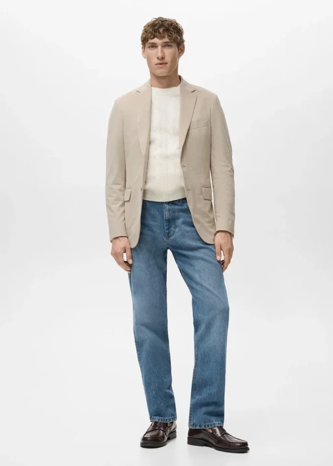Blazer slim en coton Verner
