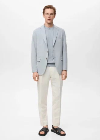 Blazer slim en coton Verner