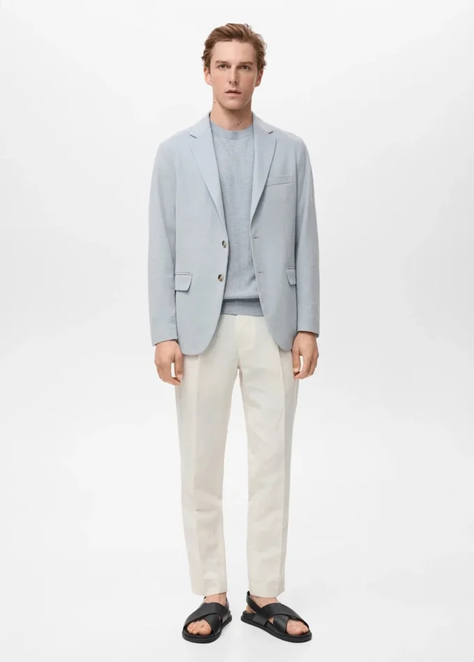 Blazer slim en coton Verner