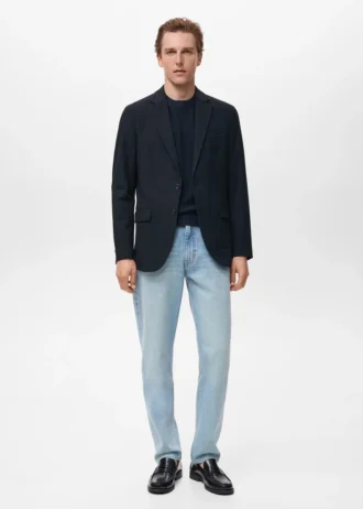 Blazer slim en coton Verner
