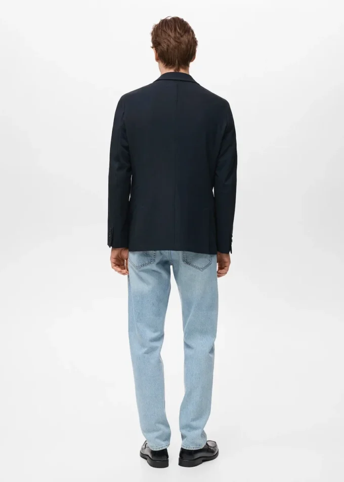 Blazer slim en coton Verner