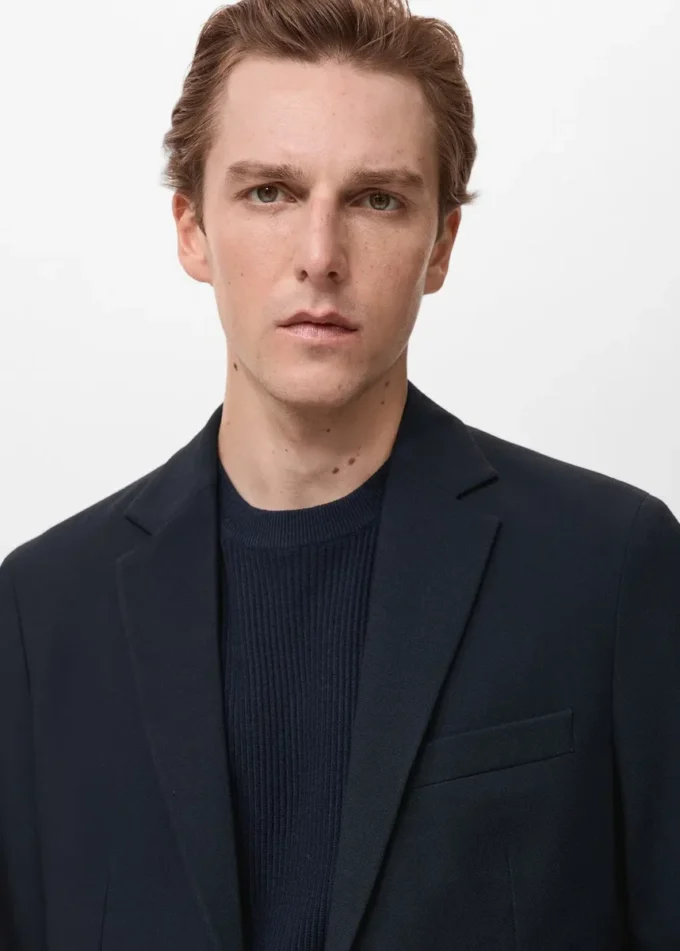 Blazer slim en coton Verner