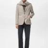 Blazer slim en laine chinée