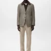 Blazer slim en laine mélangée
