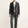Blazer slim en laine mélangée