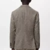 Blazer slim en laine mélangée