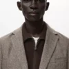 Blazer slim en laine mélangée