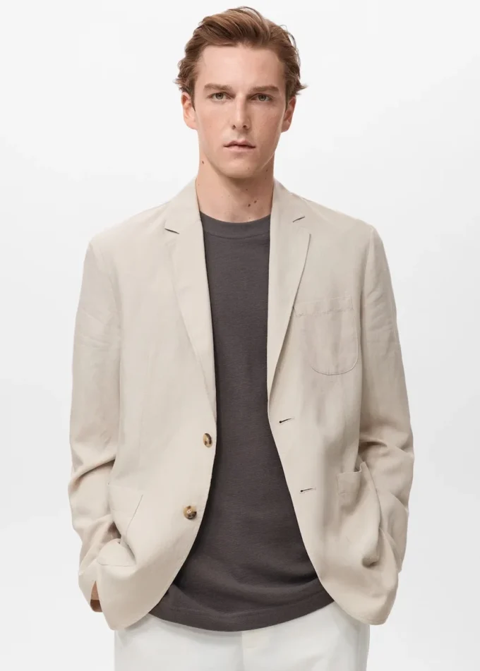 Blazer slim en lin