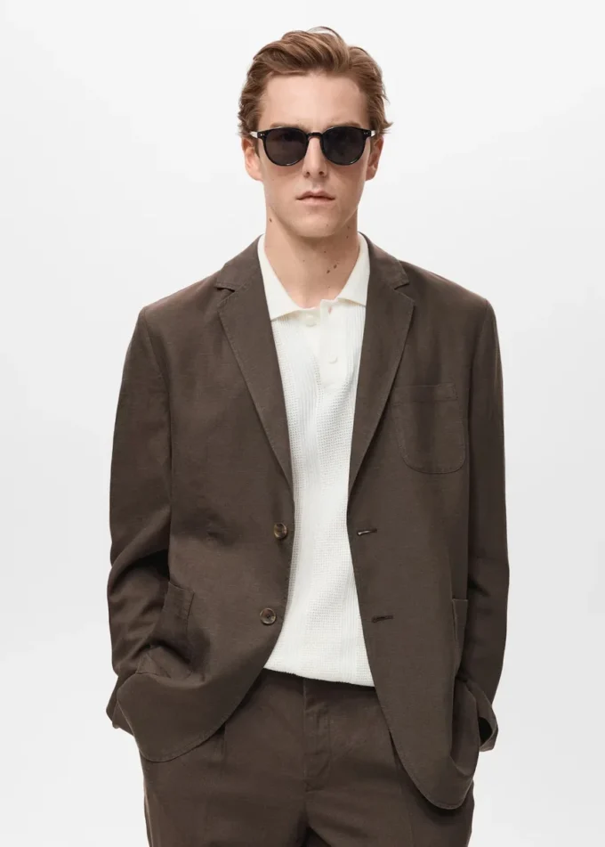 Blazer slim en lin