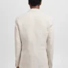 Blazer slim fit en mélange lin-lyocell