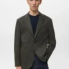 Blazer slim fit à microstructure