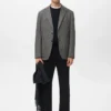 Blazer slim fit à microstructure
