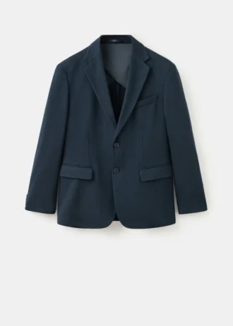 Blazer slim fit à microstructure