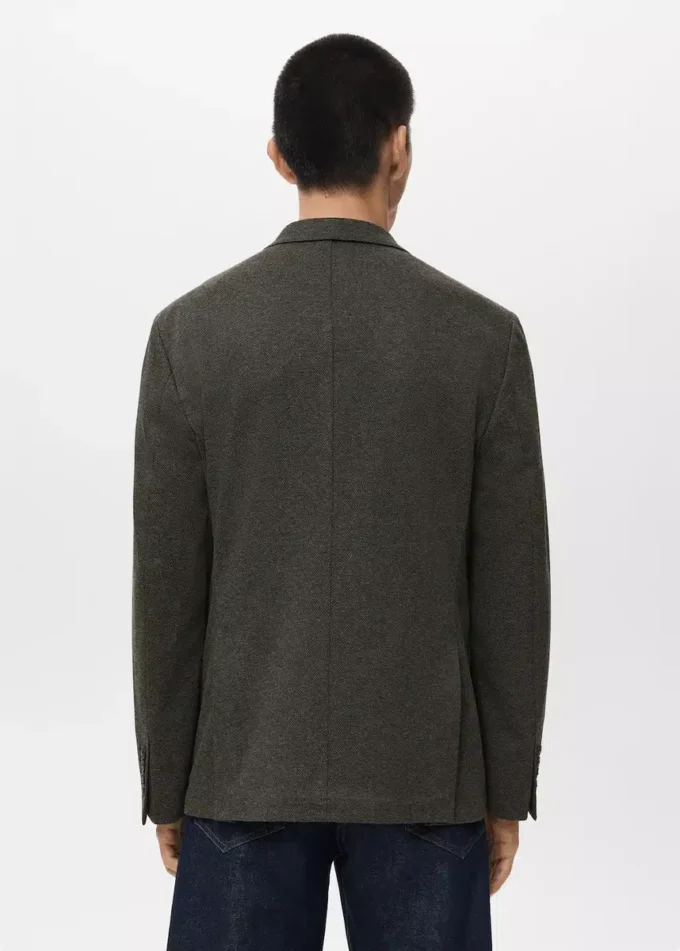 Blazer slim fit à microstructure