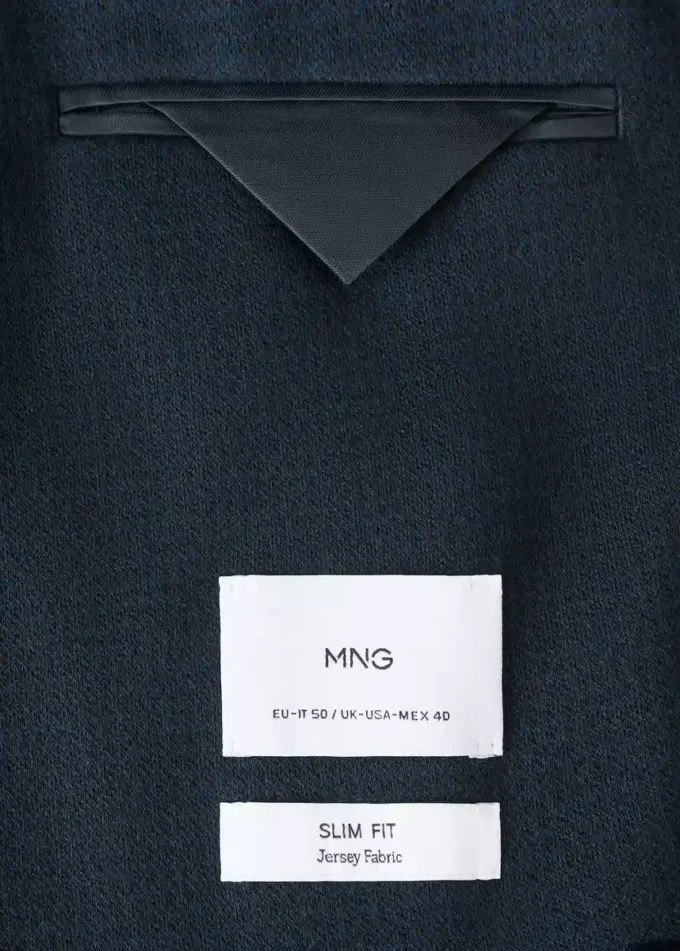 Blazer slim fit à microstructure