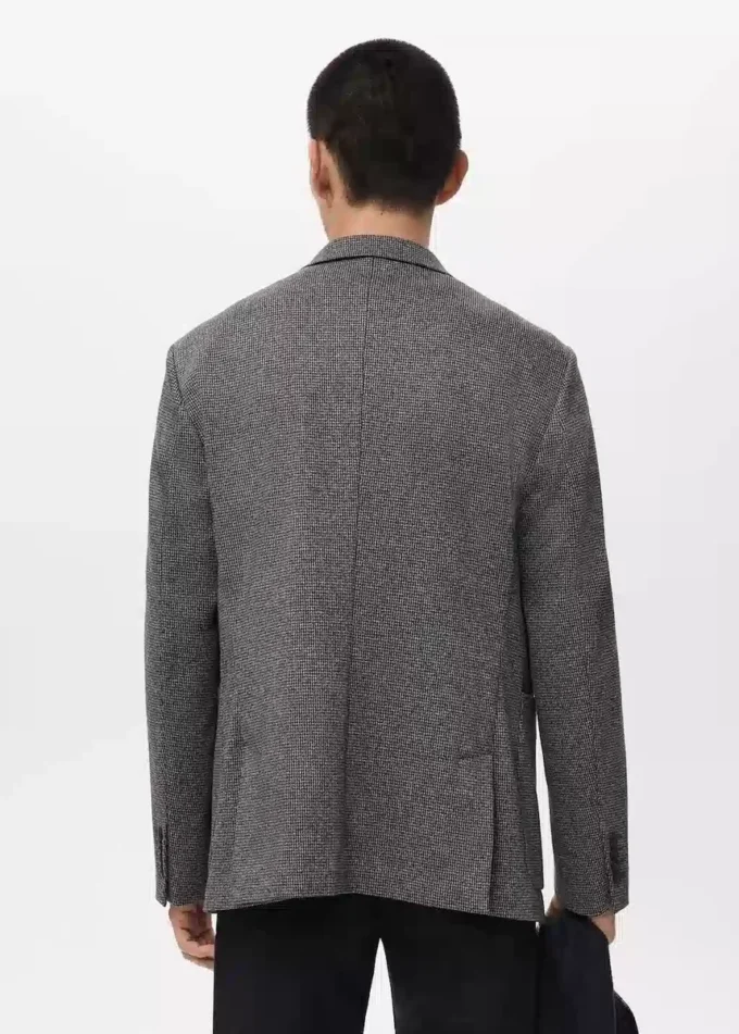 Blazer slim fit à microstructure