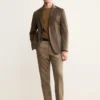 Blazer slim structuré en coton