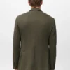 Blazer slim structuré en coton