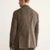 Blazer slim structuré en coton
