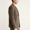 Blazer slim structuré en coton