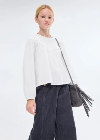 Blouse avec détails en dentelle