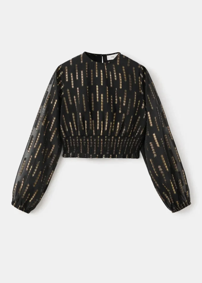 Blouse avec détails en lurex Blouse avec détails en lurex