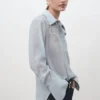Blouse brodée en lyocell