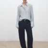 Blouse brodée en lyocell