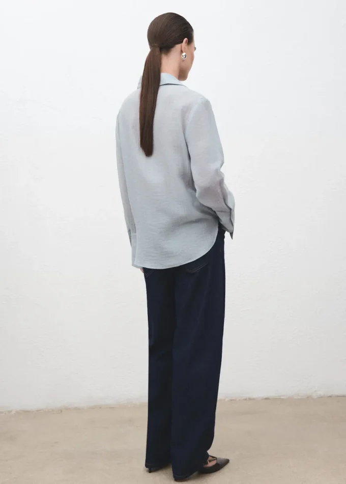 Blouse brodée en lyocell