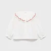 Blouse brodée en plumetis