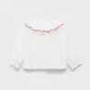 Blouse brodée en plumetis