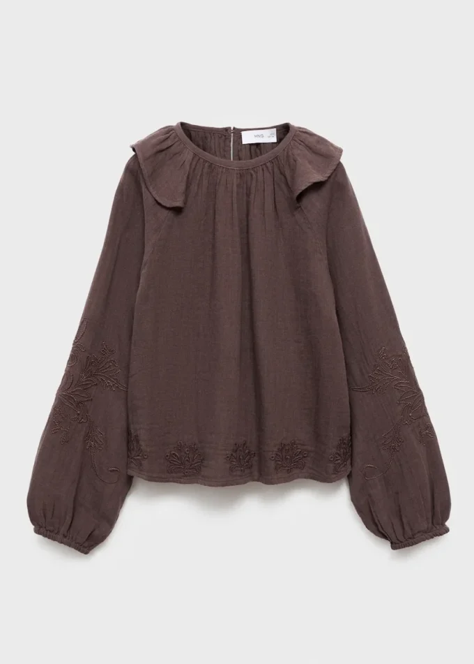 Blouse brodée à volants Blouse brodée à volants