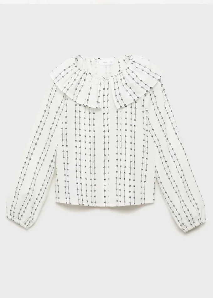Blouse à col babydoll