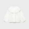 Blouse à col babydoll brodé