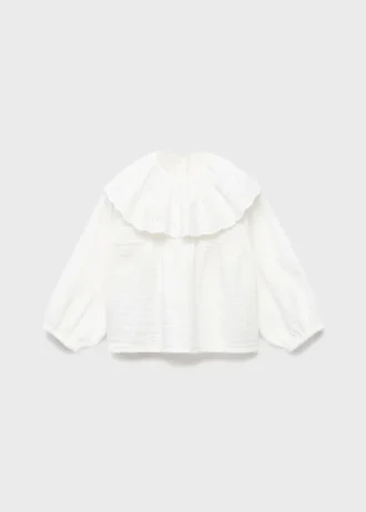 Blouse à col babydoll brodé