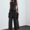 Blouse à col en V et nœuds
