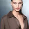 Blouse croisée en satin