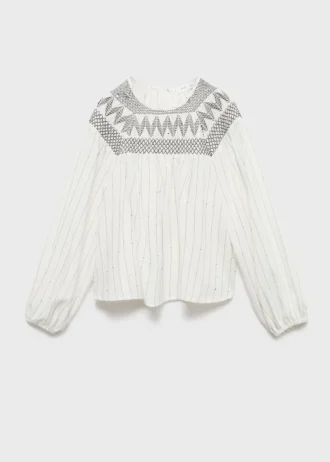 Blouse à détails brodés