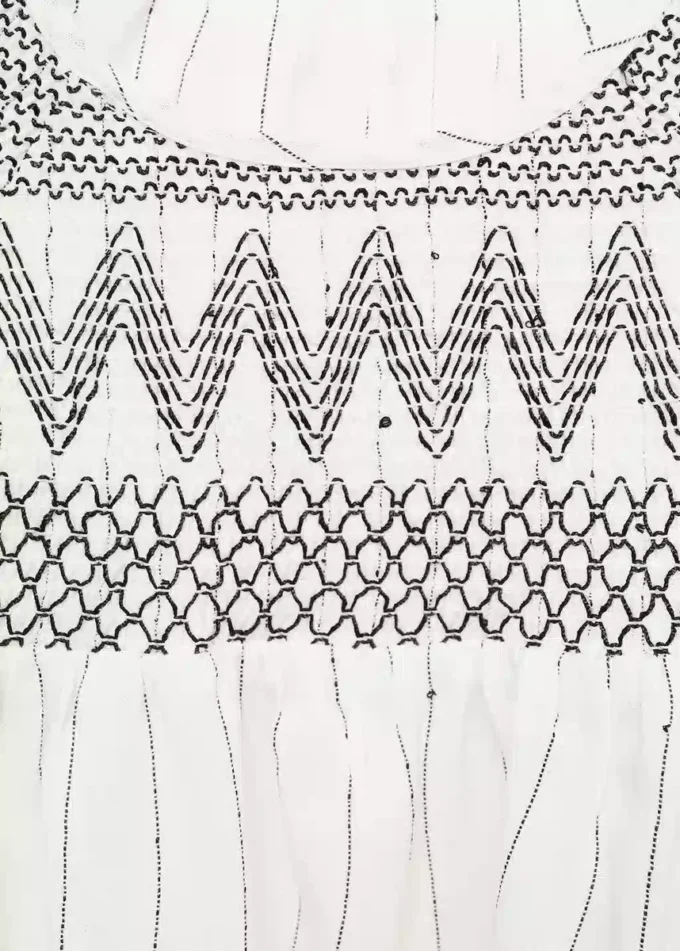 Blouse à détails brodés