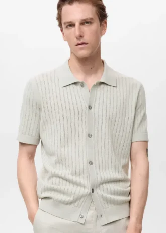 Blouse en coton avec détails en dentelle
