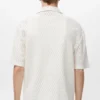 Blouse en coton avec détails en dentelle