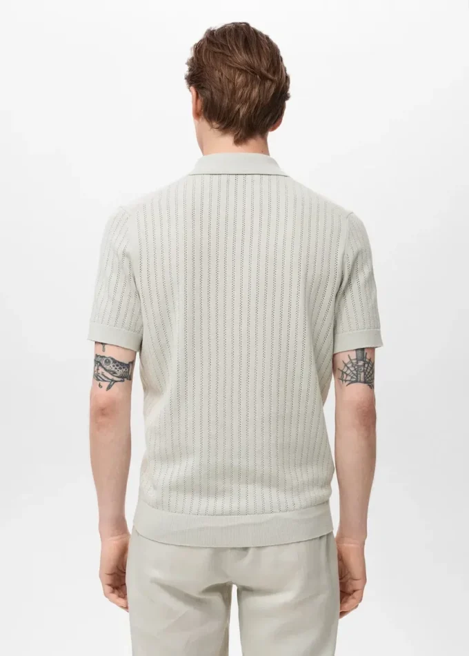 Blouse en coton avec détails en dentelle